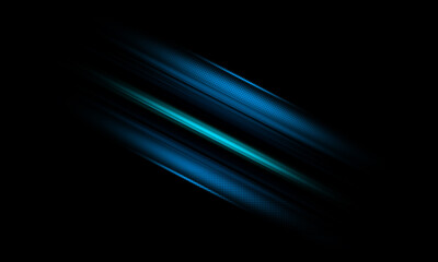  Abstract blue light trails in the dark, motion blur effect
