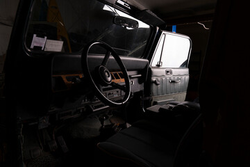 Old Jeep Wrangler interior 
