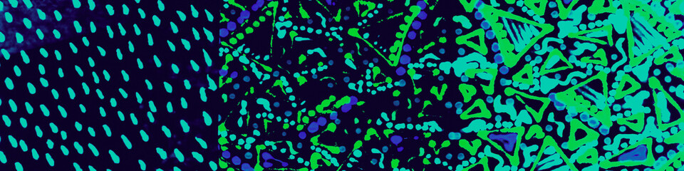 Ocean Geometric Illustration. Blue Fashion