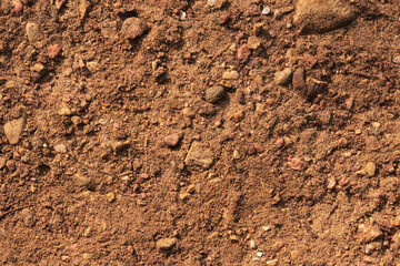 Dry agricultural brown soil close up