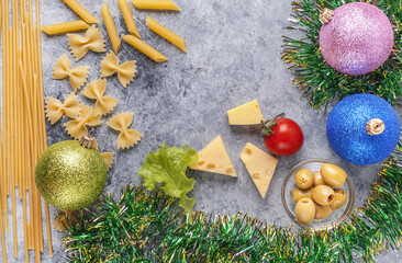 Italian pasta for Christmas. New Years holiday.