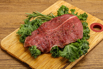 Fototapeta premium Raw beef steak for grill