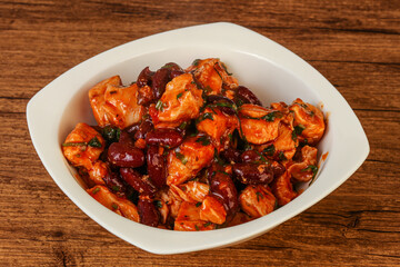 Roasted Chicken breast with bean