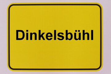 Illustration eines Stadteingangsschildes der Stadt Dinkelsbühl
