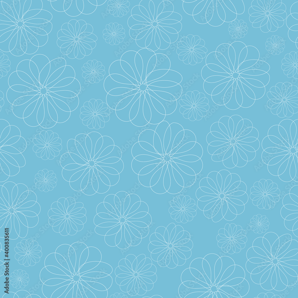 Poster fragile flowers vector repeat pattern print background
