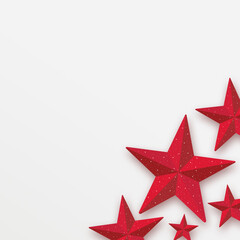 Star Flat Lay Background, Isolated Red Star Background, Holiday Star Template Photograph