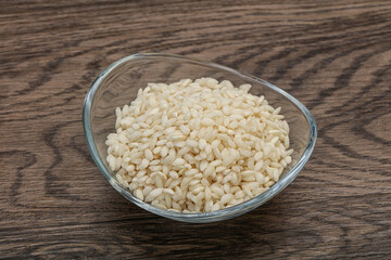 Raw arborio rice for Risotto