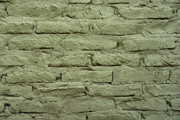 Fototapeta premium Green brick wall background