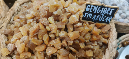 dried gengibre on the market