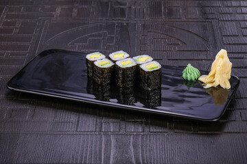 Japanese roll maki with avocado