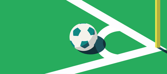 soccer ball on green background © Furkan