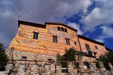 Palace in the ancient medieval village of Montefioralle, Tuscany, Italy