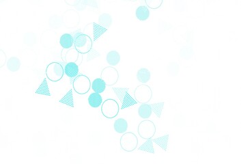 Light Blue, Green vector background with polygonal style with circles.