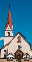 Fototapeta premium Beautiful church at Obergurgl, Oetztal, Tyrol, Austria