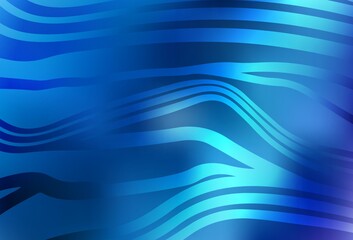 Fototapeta premium Light BLUE vector background with wry lines.