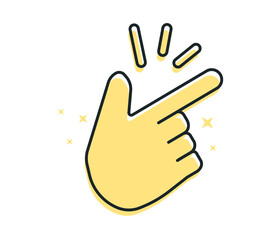 Shap finger icon. Shap finger pointer isolated on white background. Vector illustration

