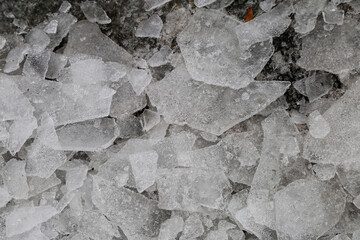 abstract background of pieces of broken ice