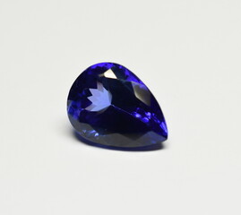 Tanzanite natural and facet cut gemstone