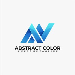 Abstract color logo design modern