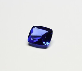 Tanzanite natural and facet cut gemstone