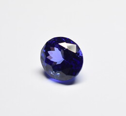 Tanzanite natural and facet cut gemstone