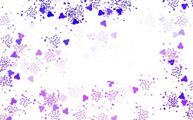 Light Purple, Pink vector background with abstract shapes.