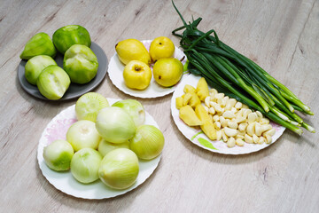 Ingredients for making Korean Kim Chi