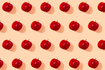 Pattern of fresh red apples