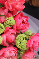 Flower composition. Macro photo. Wedding decor. A Beautiful bouquet of fresh flowers.