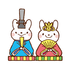 ひなまつり　うさぎのひな人形／Cute rabbit 