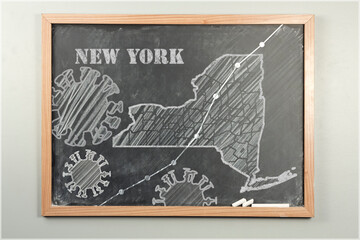 New York Chalkboard Coronavirus Illustration