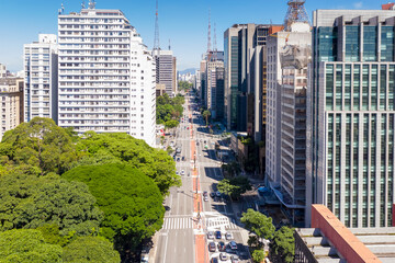 Paulista Avenue near Trianon Park, Sao Paulo, Brazil