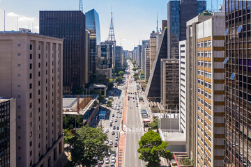 Fototapeta premium Paulista avenue, Sao Paulo, Brazil