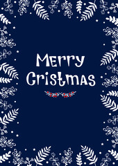 Fototapeta na wymiar Merry Christmas. Greeting card. Hand drawn lettering. Best for Christmas or New Year greeting cards, invitation templates, posters, banners. Vector illustration