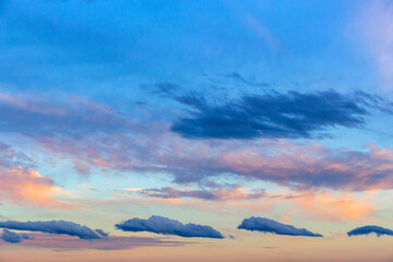 Blue clouds at dusk