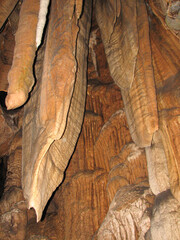 Danyang, South Korea - A formation inside Gosu Cave, a huge limestone cave near Danyang, South Korea formed over 450 million years ago. It is is known as the underground palace.