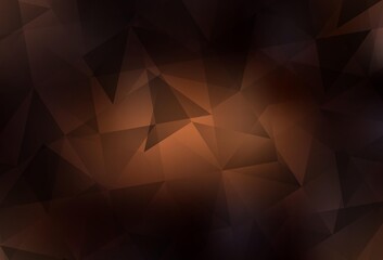 Dark Brown vector abstract polygonal template.