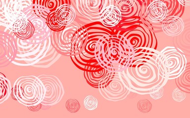 Light Red vector elegant wallpaper with roses.