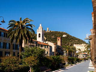 Fototapeta na wymiar Historic town on the Riviera di Ponente