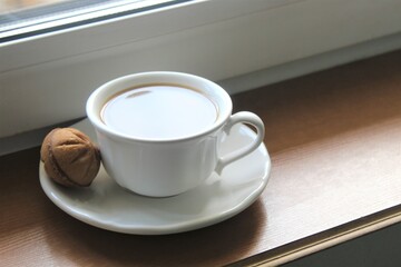 cup of coffee and cookie