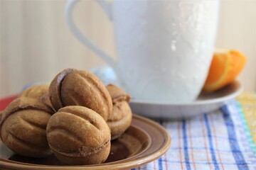 cup of coffee and cookies