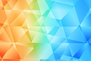 Light Blue, Red vector abstract mosaic background.