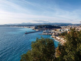 Naklejka na ściany i meble coastal landscape between Nice and St. Tropez