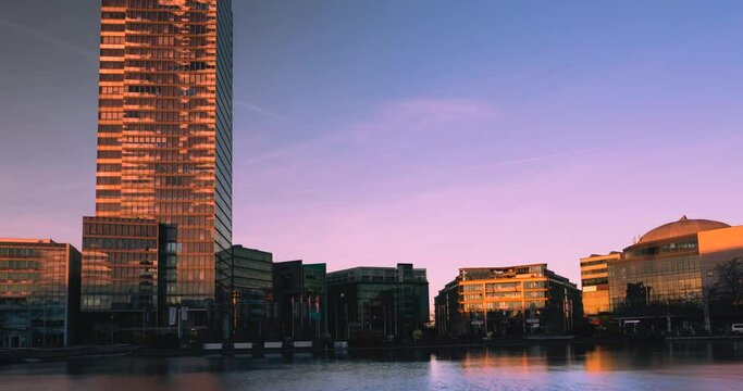 64. Day to night timelaps, Cologne Germany, Mediapark