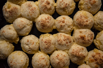 Close-up of chipá, cheese bread. Very popular snack food in Brazil, Colombia, Ecuador, Argentina and Paraguay. South America food culture