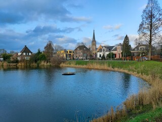 Church on the lake,  a landscape in Doesburg, Hanzestad