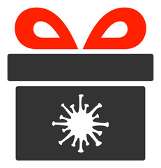 Vector virus pandorra box illustration. An isolated illustration on a white background.