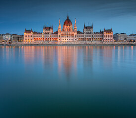 View on the Hungarian Parliament at night