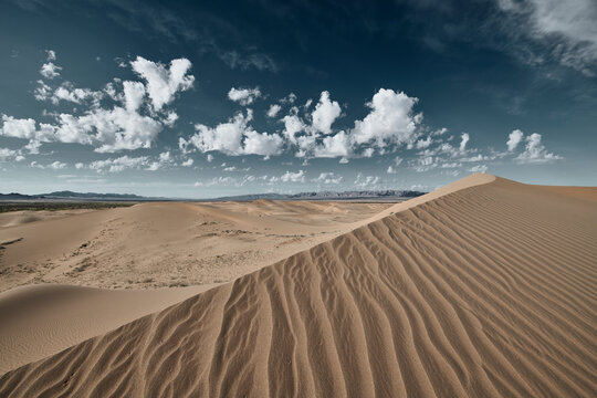 Cadiz Dunes landscape at Mojave Desert, Southern California, USA