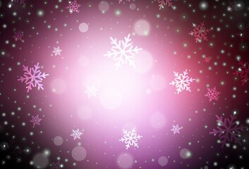 Fototapeta na wymiar Dark Pink vector backdrop in holiday style.